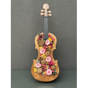 DEKORATİF KEMANDA PEMBE SOLMAYAN GÜL